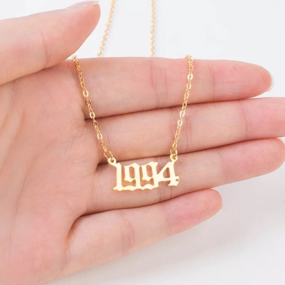 1994 Gold Birth Year Stainless Steel Necklace New